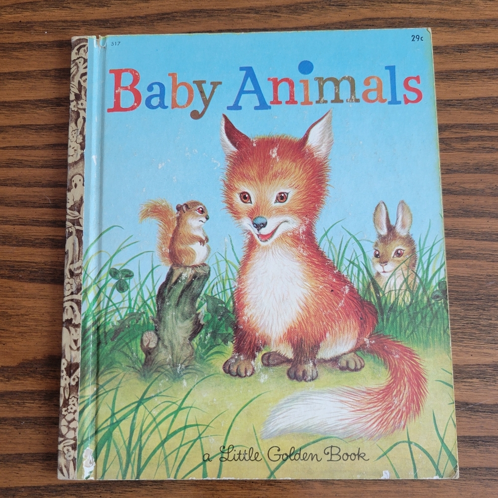 1956 Vintage "Baby Animals" by Garth Williams Hardcover Books
